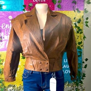 Marilyn Cueros Brown Leather Jacket